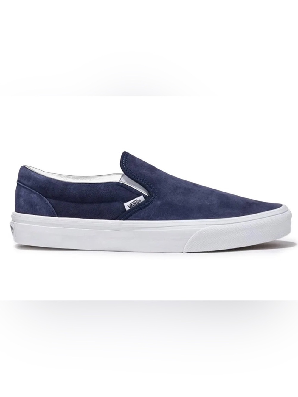 NWT-Vans Slip-On Suede Loafers in Navy and White